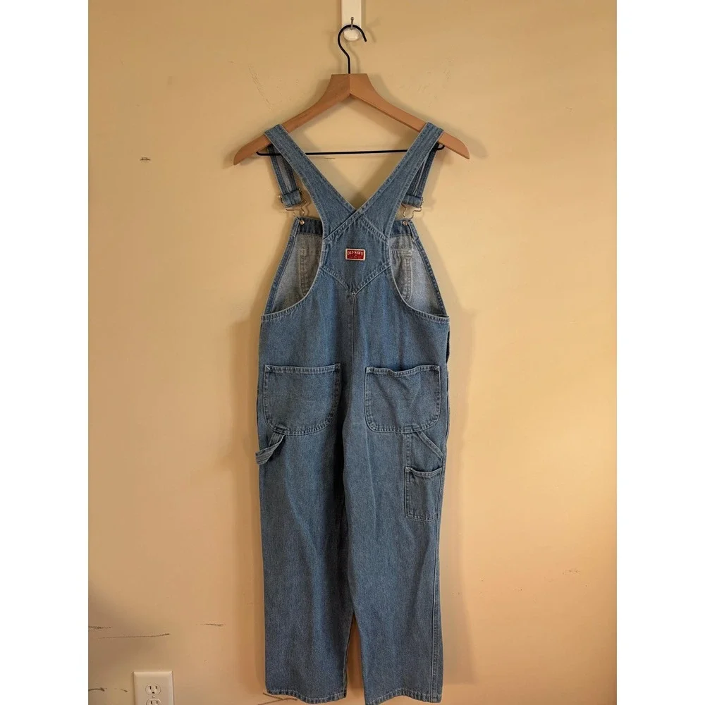 Old Navy Kids Blue Denim Overalls Medium Wash Straight Leg Size  10/11
